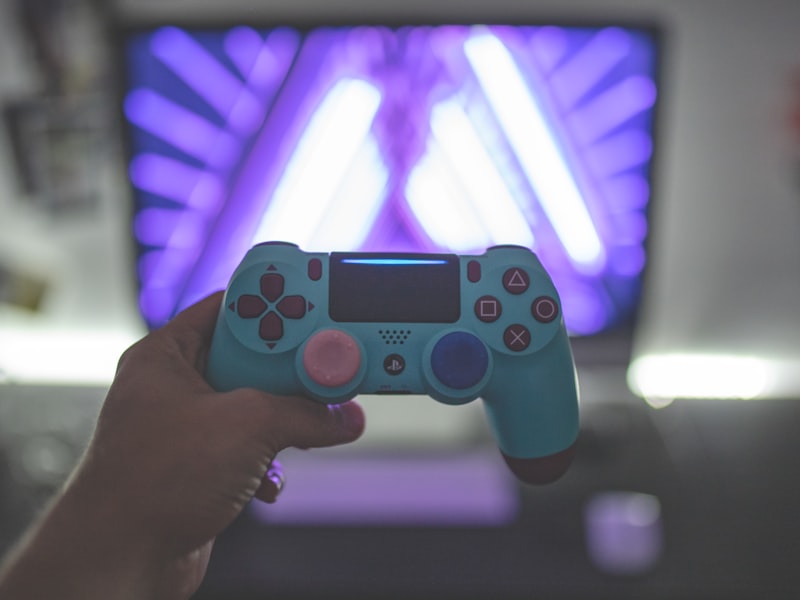 Close-up of a game controller teardown